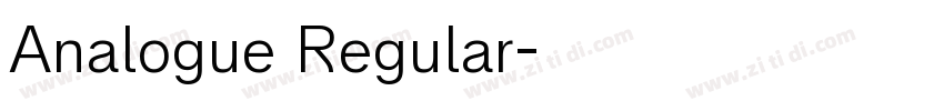 Analogue Regular字体转换